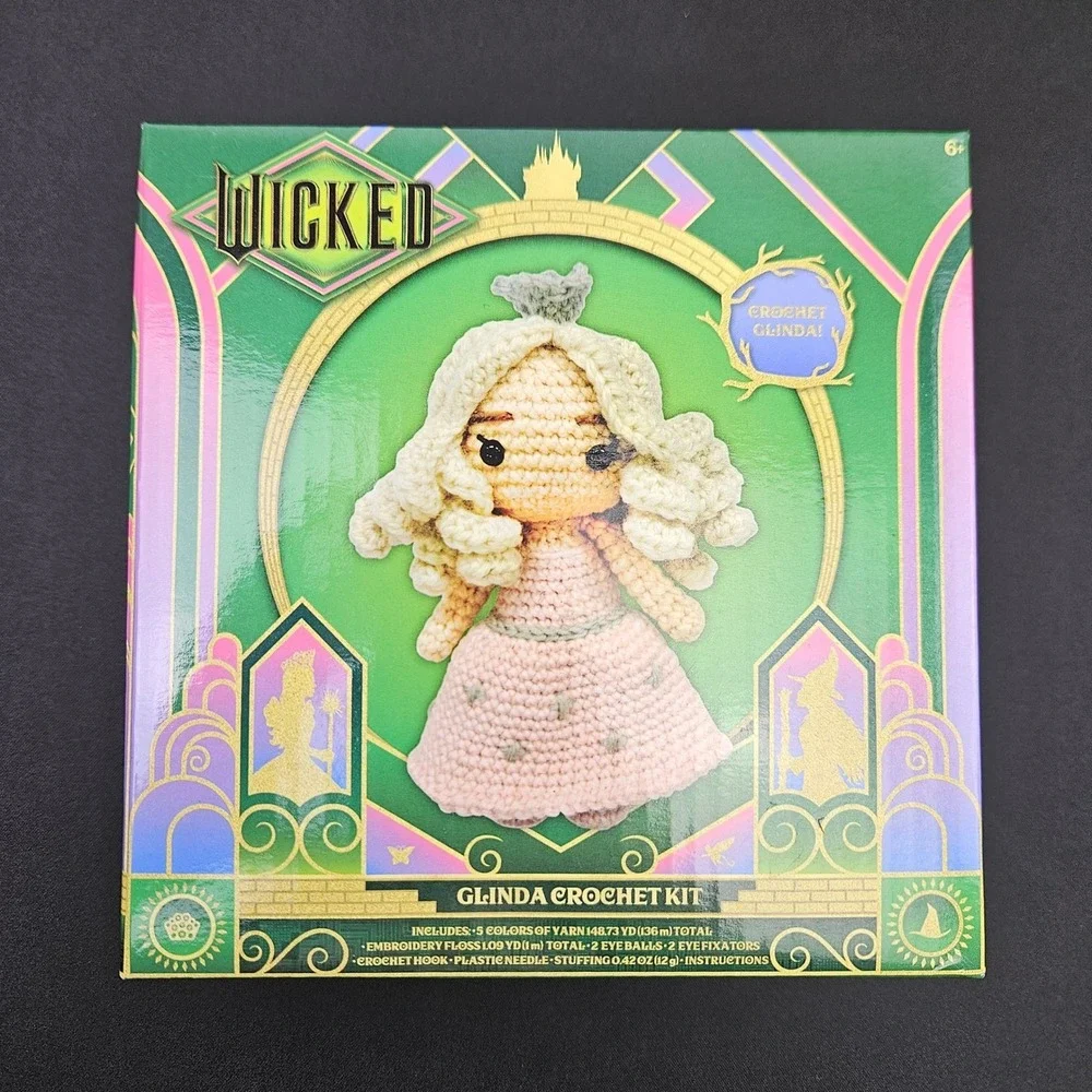 Wicked The Musical Crochet Kit Glinda Elphaba Craft Hobby Kit Bundle‎ of 2 New